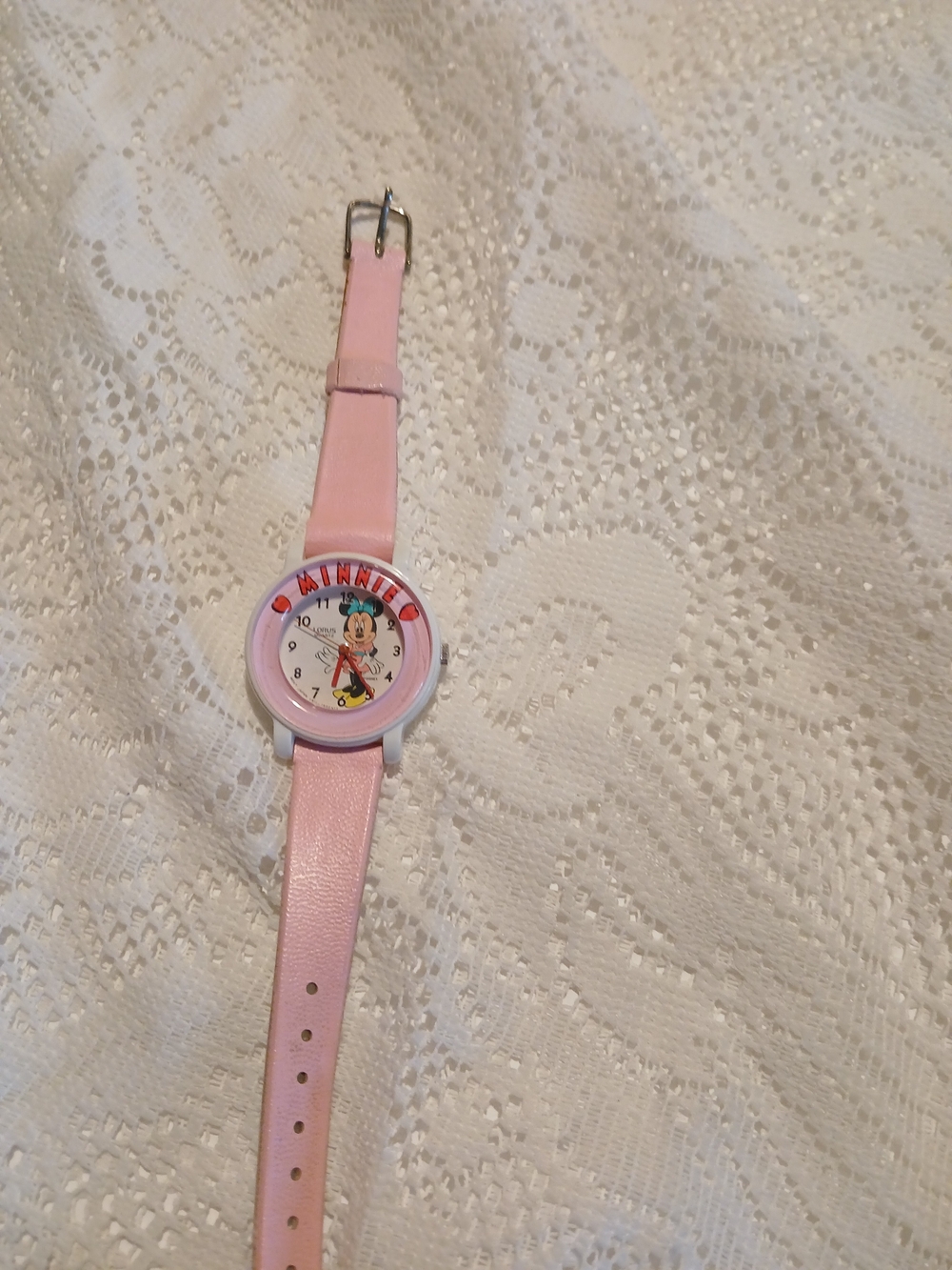 Kids Pink Minnie Mouse Character Watch